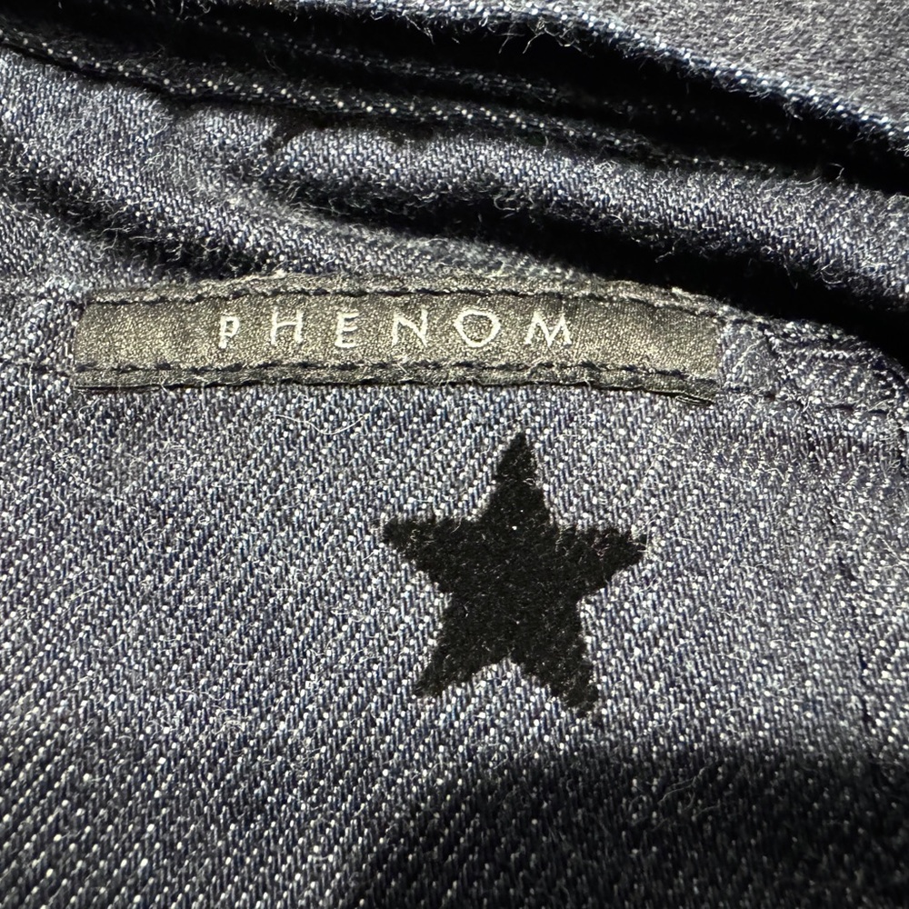 Phenom Los Angeles Men’s Rocker Blue Boot Cut Felt Stars Belt Jeans Waist 38 NWT - Picture 12 of 15